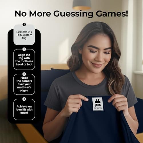 Utopia Bedding Queen Fitted Sheet - Bottom Sheet - Deep Pocket - Soft Microfiber - Shrinkage and Fade Resistant - Easy Care -1 Fitted Sheet Only (Navy) 5