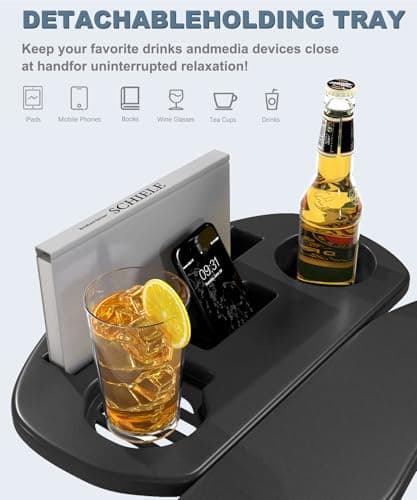 NAVINE Adjustable Adirondack Chair with Retractable Ottoman Set of 2, HDPE Folding Adirondack Chair with Cup Holder, All Weather Fire Pit Chair for Outdoor. 9