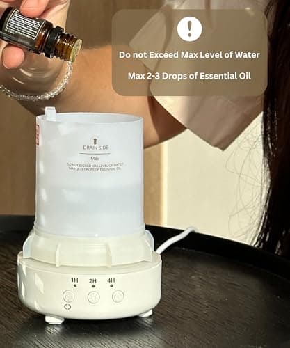 Rotating Disco Ball Diffuser – Cute Essential Oil Diffuser and Humidifier for Home, 3 Timer Modes, Mirror Ball Retro & Preppy Room Decor | Disco Ball Gift 6