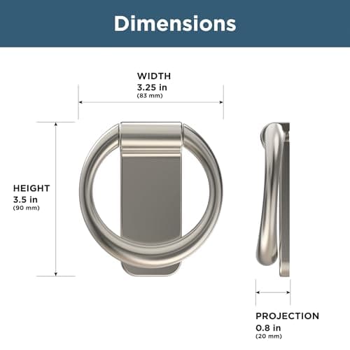 Franklin Brass Derby Door Knocker for Front Door in Satin Nickel EDHDKN-SN-D 6