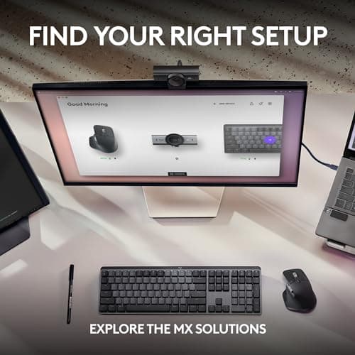 Logitech MX Brio Ultra HD 4K Collaboration, Streaming Webcam, 1080p at 60 FPS, Show Mode, Works with Microsoft Teams, Zoom, Google Meet, Nintendo Switch 2 New GameChat - Graphite 9