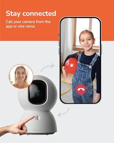 Sensforge 2.5K Indoor Pan-Tilt Dome Security Camera, 360° Coverage, AI Human & Pet Detection, Two-Way Talk, Dual-Band Wi-Fi (2.4G/5G), 64GB SD Card, Free Basic Plan, Optional Subscription (1, White) 9