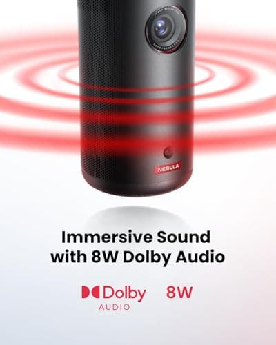 NEBULA Capsule 3 GTV Portable Mini Projector, Netflix Officially Licensed, 1080P Smart Projector with Wi-Fi, 2.5 hrs Battery, 120-Inch Display, Dolby Digital, for Any Space 6