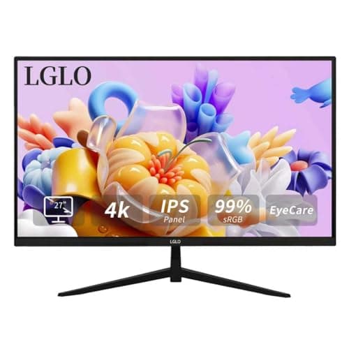 LGLO 27 Inch 4K UHD (3840x2160) Monitor, Dual Mode 4K@60Hz/2K@144Hz, IPS Panel, Borderless Design, HDR400, 99% sRGB, Work & Gaming Monitor for Designers, Office, and PC Gaming with HDMI Display Port