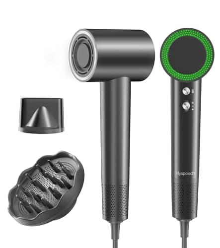 Hair Dryer with Diffuser,1-4min Fast Dry by 1400w, 3 Heat/Cool Wind Level,0.86lb Lightweight, 49db Low Noise, 2 Billion Plasma, Industry-Leading High-Speed Brushless Motor Blow Dryer for Home Travel