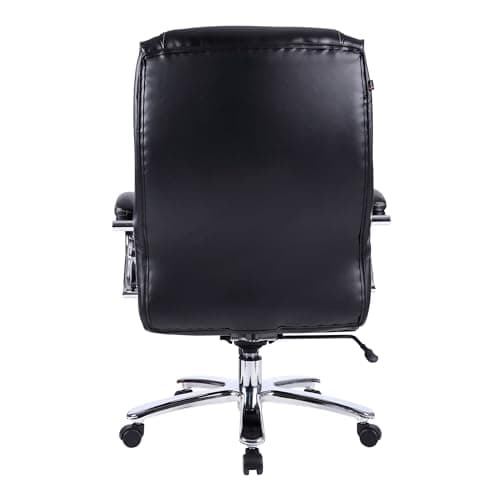 Alera ALE Maxxis Series Big and Tall Leather Chair, Black/Chrome 8