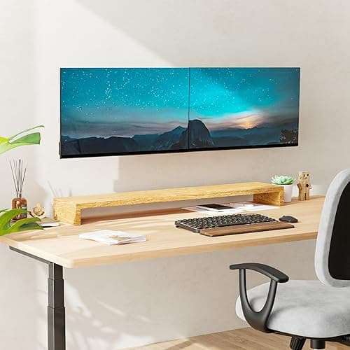 PUTORSEN Dual Monitor Wall Mount, Horizontal Assembly Mount for 2 Monitor Screens up to 27 inches,Max. 10kg, VESA 75x75/100x100mm 7