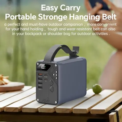 80000mAh High Capacity PD 30W Power Bank Fast Charging 22.5W Portable USB C Battery Packs with 5 Outputs & LCD Display Battery Bank for iPhone, Samsung, iPad ,Macbook & Outdoors Camping (GREY) 6