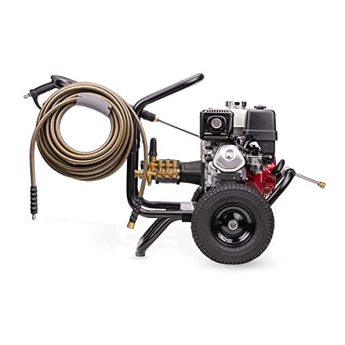 Simpson Cleaning PS60869 PowerShot 4000 PSI Gas Pressure Washer, 3.5 GPM AAA Triplex Pump, Honda GX270 Engine, Includes Spray Gun, Wand, 5 QC Nozzle Tips, 3/8-inch x 50-Foot Monster Hose, 49-State 14