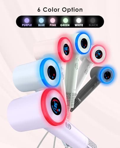 OSOU Hair Dryer, High Speed Fast Drying Hair Dryers, Negative Ionic Portable Blow Dryer with 110000 RPM Brushless Motor, Lightweight Low Noise Thermo-Control Hairdryer with Nozzle for Home, Travel 7