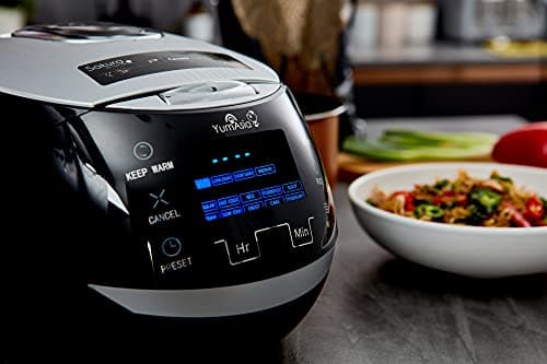 Yum Asia Sakura Rice Cooker with Ceramic Bowl and Advanced Fuzzy Logic (8 Cup, 1.5 Litre) 6 Rice Cook Functions, 6 Multicook Functions, Motouch LED Display, 120V Power (Black and Silver) 5