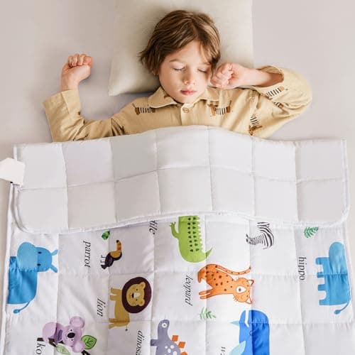 Topcee Weighted Blanket (7 lbs, 40" x 60") Cooling Throw Heavy Blanket for Sleeping Apply to 40-60 lbs, Soft Thick Breathable Blanket with Glass Bead, Easy Care