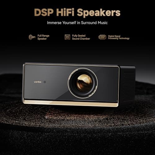 Wanbo X5 Pro Google TV Smart Projector with Wi-Fi & Bluetooth, 4K Supported, 1100 ANSI Outdoor & Home Movie Projector, Auto Focus & Keystone, HDMI 2.0, Voice Control, HDR10 (2025 Upgrade) 5