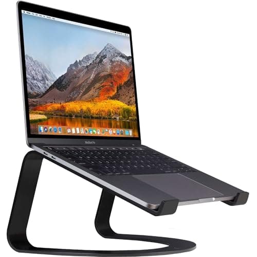 Twelve South Curve for MacBooks and Laptops | Ergonomic desktop cooling stand for home or office (matte black)