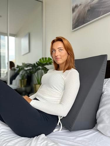 Bamboo Viscose Wedge Pillow Case Cover 24" W x 24" L x 10" H, Moisture-Wicking, Cooling and Breathable Wedge Pillow Cover with Zipper 8