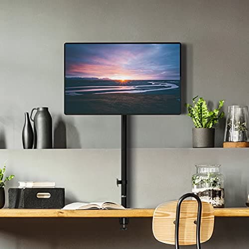 WALI Monitor Arm Mount for Desk, Single Extra Tall Computer Desk Mount, Monitor Bracket Mount Stand Single, up to 32 inch, 22 lbs (M001XL), Black 2