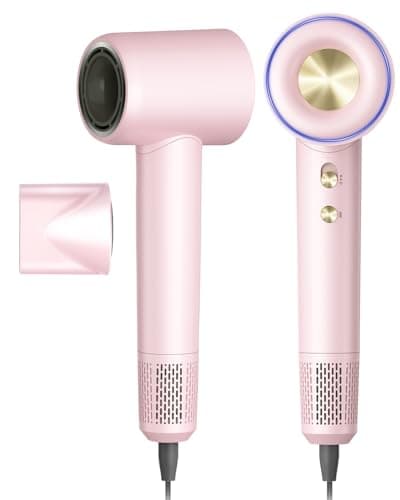 Coolpub High Speed Hair Dryer,150000 RPM Brushless Motor Professional Blow Dryer for Fast Drying,500M Negative Ions Ionic with Magnetic Blow Air Nozzle,Control Quiet Noise, Lightweight for Travel