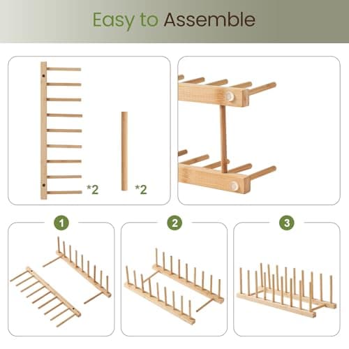 NOVAYEAH Bamboo Wooden Dish Rack-Plate Pot Lid Cutting Board Organizer Holder Rack for Cabinet-Kitchen Cabinet Organizer for Dish, Pots, Lids, Bowls, Bottles, Books, and Puzzle 5
