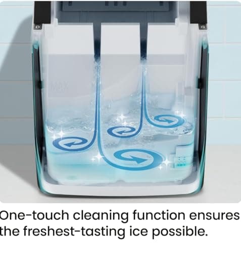 ICEMAN Dual-Size Ice Maker Countertop - Portable Ice Machine, Large and Small Ice Machine Maker with Self Cleaning, 9 Cubes in 7 Mins, 22lbs/24hrs, for Home, Kitchen, Office, Party, Ice Scoop Included 8