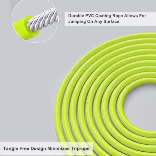 HEREROPE 1/4LB Weighted Jump Rope for Speed, Cardio, Boxing & Workout, Skipping Rope with Ball-bearing, Comfortable & Ergonomic Grip, Tangle Free Cable, Jump Ropes for Men Women Fitness 5