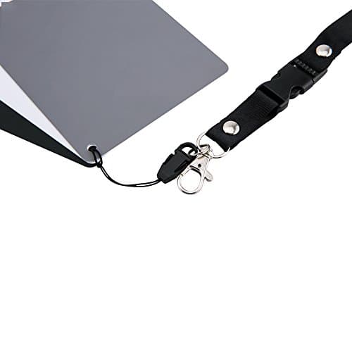 JJC 4" x 5.2" PVC White Balance Card Set for Achieving Perfect Color Balance in Your Photos - Including an 18% Neutral Grey Card, a White Card and a Black Card 7