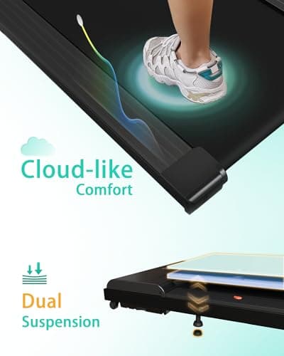 YRUN/LICHICO 2 in 1 Folding Under Desk Treadmill, 3.0HP Motor, Large Running Area, Portable Mini Walking Machine for Home Office 4