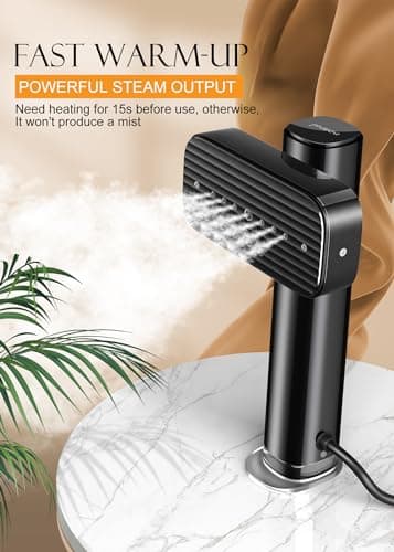 Portable Clothes Steamer, Fast Heat-Up Handheld Garment Steamer with 90ml Tank and Heat-Resistant Glove for Home, Office, and Travel 2