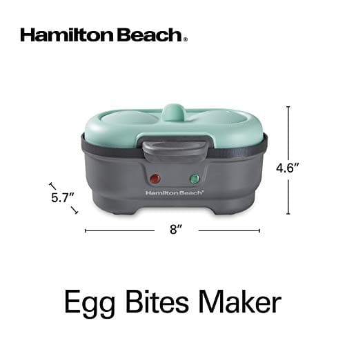 Hamilton Beach Sous Vide Style Electric Egg Bite Maker & Poacher with Removable Nonstick Tray, Makes 2 in Under 10 Minutes, Teal (25506) 7