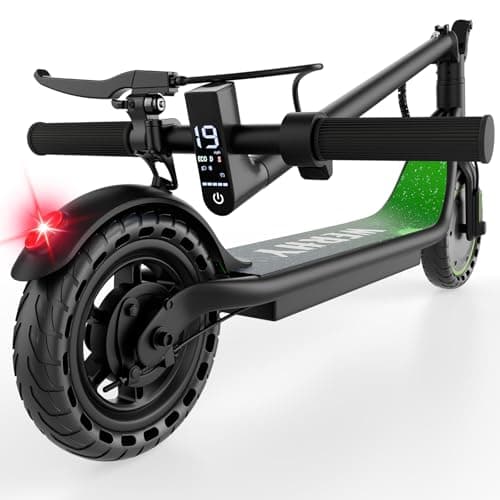 WERHY Electric Scooter, 350W/500W Powerful Motor, 19/22 MPH Max Speed, 15/23 Miles Range, Lightweight Foldable Kick Scooter with Dual Braking Systems, Smart APP