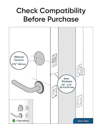 eufy Security Smart Lock S230, Keyless Fingerprint Lock for Front Door, Easy Installation, Built-in Wi-Fi, Reliable App for Remote Access, One-Year Battery Life, BHMA Certified, IP65 Weatherproof 6
