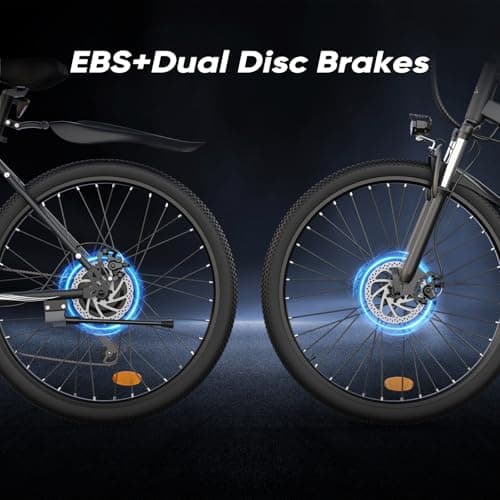 HopCycle Electric Bike - Electric Bike for Adults 500W, Up to 55 Miles, 20MPH Electric Mountain Bike, 26'' Tires Lightweight E-Bike for Commuting Mountain Road Sand 5