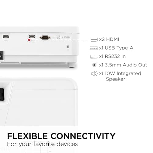 ViewSonic PX700HDH DLP 1080p Projector with 3700 Lumens, Supercolor, 1.1x Optical Zoom, 22000:1 Contrast Ratio, Dual HDMI, and Vertical Keystone for Home Theater 7