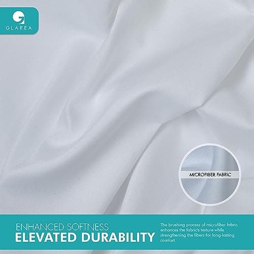 Twin Fitted Sheets Only - Deep Pocket White Sheets Bulk 6 Pack for Home, Air Bnb Essentials, Massage Table, Hospital Bed - Made of Microfiber Fabric for Soft Feel 5