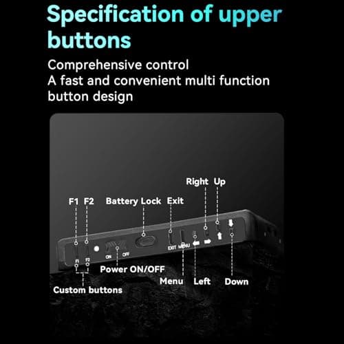 Portkeys HD7H 7" 1000nit Camera DSLR Field Monitor, 4K HDMI Input Video Monitor, with Top Shortcut Keys Suitable for Sony, Canon, Nikon, Fuji, Olympus DSLR Cameras with Sunshade 7