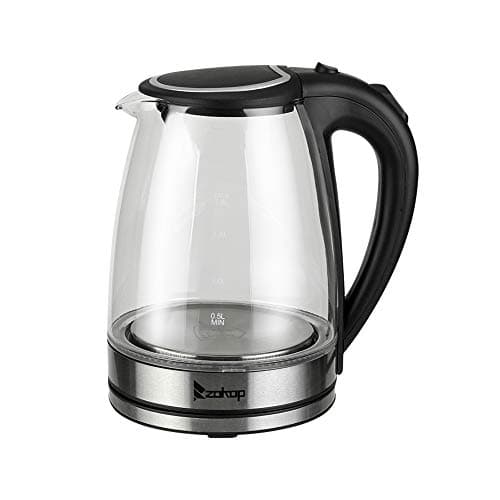 Ochine Electric Kettle Stainless Steel Tea Kettle Coffee Kettle Cordless Hot Water Boiler Heater 1500W Fast Boil with Led Light, Auto Shut-Off and Boil-Dry Protection (Ship from USA)