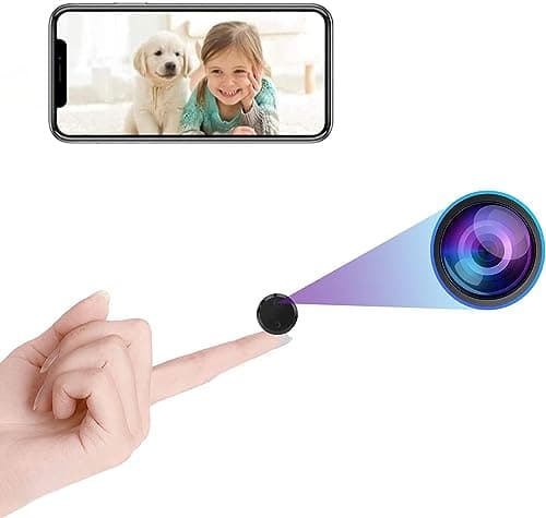 HsiaoPun HD 4K WiFi Wireless Camera, Equipped with Night Vision and Motion Detection Functions, Supports 32GB SD Card - APP Control Camera for Baby, Pets(Video Only)