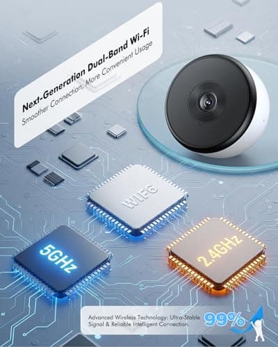 3MP 2K Window Security Camera, 5G & 2.4GHz WiFi Indoor Camera for Home Security with Starlight Color Night Vision, 24/7 Recording, Motion Detection, Easy & Quick Window Mount for Outdoor Monitoring 6