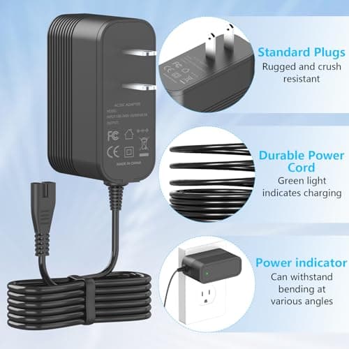 8.4V Charger for Kokido Pool Leaf Vacuum Compatible with Kokido Xtrovac 410 EV40 7.4V Battery Cordless Pool Leaf Vacuum Adapter Charger 5
