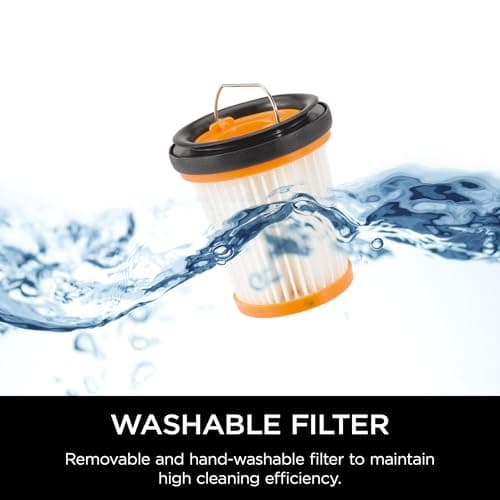 Shark WV201 WANDVAC Handheld Vacuum, Lightweight at 1.4 Pounds with Powerful Suction, Charging Dock, Single Touch Empty and Detachable Dust Cup,Graphite, Slate 9