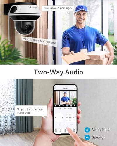 Jennov UltraHD 4K (8MP) PoE Camera Outdoor with 5X Optical Zoom, PTZ IP Dome Security Camera with 350° Pan&90° Tilt, Human Vehicle Detection, 100ft IR Night Vision, IK10/IP67, Work with Videolink APP 7