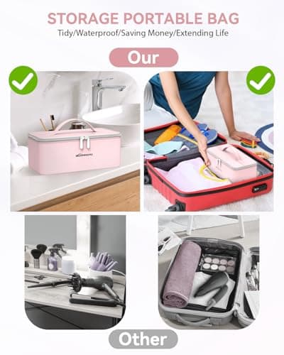 Hair Dryer for Women High Speed 1500W, warmmama Ionic Blow Dryer for Curly Hair Quiet Brushless Motor Fast Drying Thermo-Control, Travel Hair Dryers with Diffuser and Nozzle, Pink 9