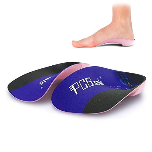 PCSsole 3/4 Orthotics Shoe Insoles High Arch Supports Shoe Inserts for Plantar Fasciitis, Flat Feet, Over-Pronation, Relief Heel Spur Pain (S:Men5-6/Women6-7)
