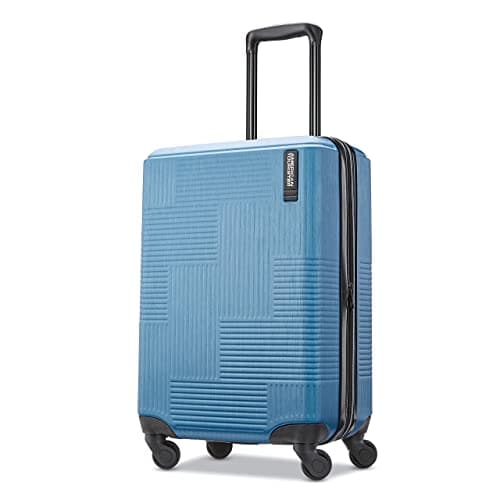American Tourister Stratum XLT Expandable Hardside Luggage with Spinner Wheels, Blue Spruce, Carry-On 20-Inch