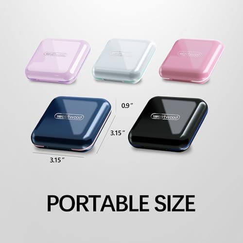 Small Pill Box,Pill Case,Pill Organizer,Travel Waterproof Portable Pocket Pill Box Medicine Organizer,Daily Pill Container for Purses Compact Travel Medicine Holder for Vitamins Medication Black 7