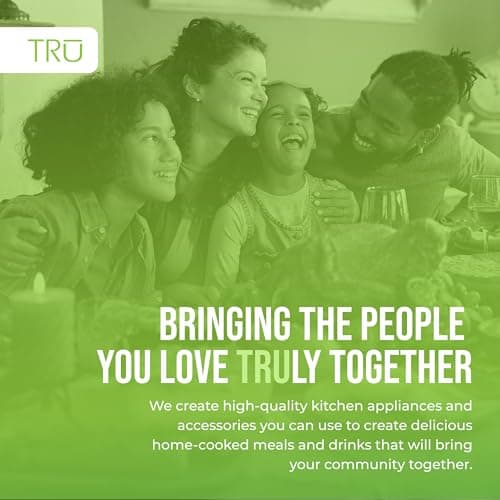 TRU Triple Buffet Server - Three 2.5 Quart Removable Crock Inserts - Slow Cooker & Food Warmer with Individual Heat Control - Includes Lid Rests & Serving Spoons 7