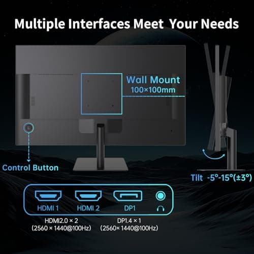 KTC 32 Inch 2K 120Hz Computer Monitor, IPS QHD 2560 x 1440p Monitor with Ultra-Thin Bezels, HDR10, Adaptive Sync, HDMI/Display Ports, Tilt Adjustable, Eyecare, Ideal for Office and Casual Gaming 8