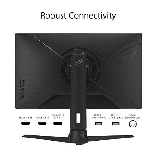 ASUS ROG Strix 27” 1440P Gaming Monitor (XG27AQMR) - 27”, QHD (2560 x 1440), Fast IPS, 300Hz, 1ms, G-SYNC Compatible, FreeSync Premium Pro, Extreme Low Motion Blur Sync, DisplayPort, DisplayHDR 600 6