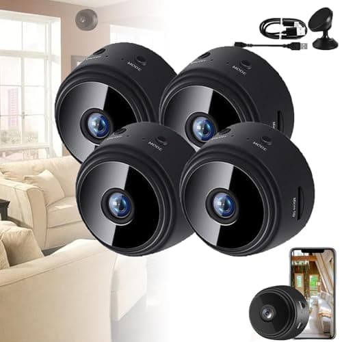 Secret Scope Camera, Secret Scope Security Camera, Secret Scope, SecretCamera, ScopeCamera, Mini Wire-Free Monitor with Night Vision Function, Outdoor Wireless 1080p HD (4Black)