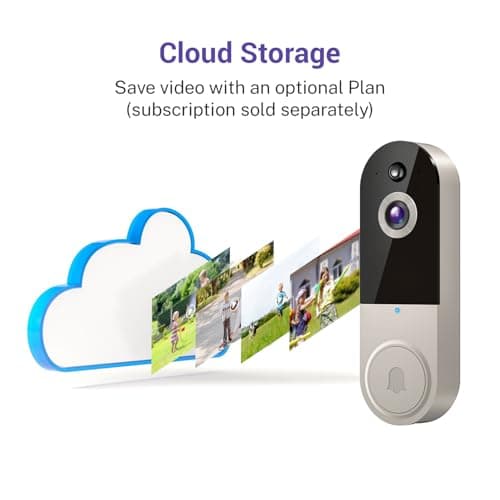 BoilNano 1080P Video Doorbell Camera Wireless, Cloud Storage, Live View, 2-Way Talk, Night Vision, 2.4Ghz WiFi Only, Indoor Surveillance, Real-Time Alert (Linen) 7