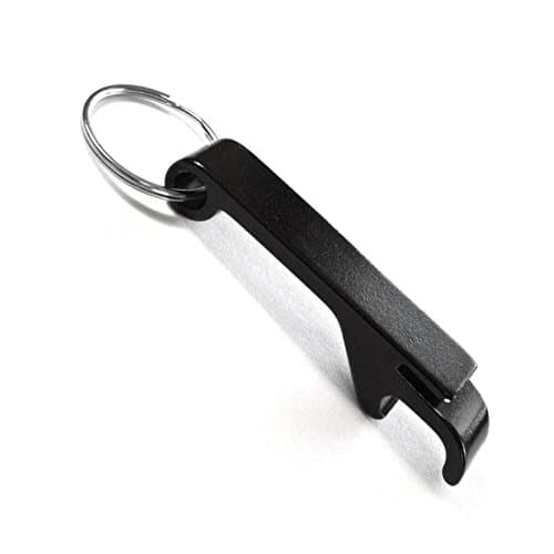 Keychain Bottle Opener - bartender bottle opener - Best Aluminum Bottle/Can Opener - Compact, Versatile & Durable - Vibrant Colors - Premium Keyring Bottle Opener - Ergonomic Design Black